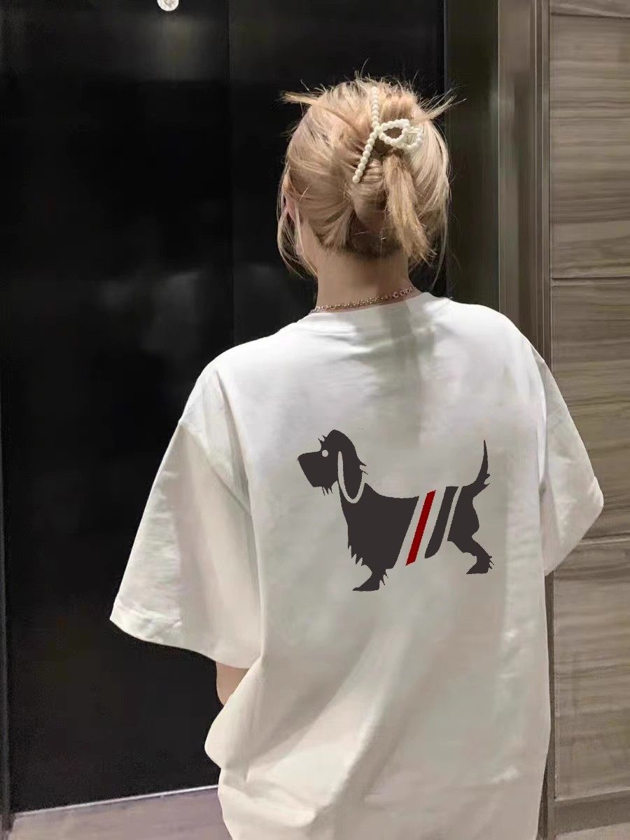 oversizeT恤女短袖2024新款夏宽松中长款上衣设计感小众欧美潮牌