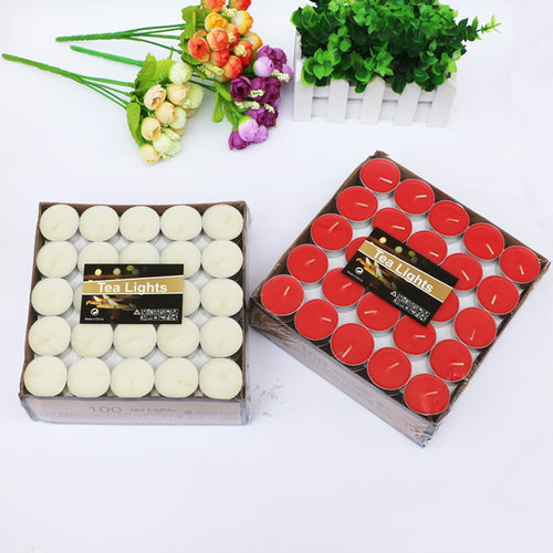 100 Pcs tea lights candles birthday party candle 4 hours
