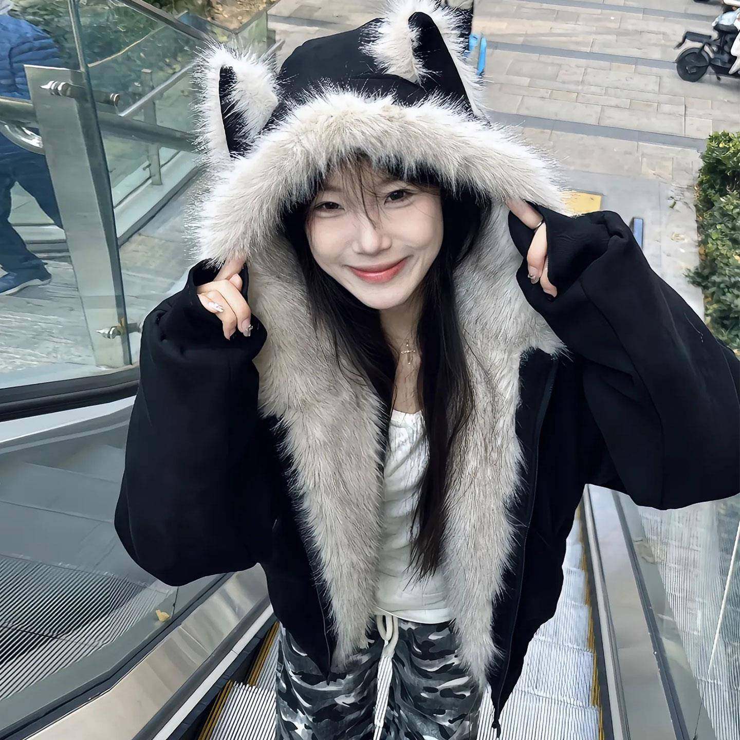 棉服女款2025新款韩系超好看座山雕夹棉外套小个子棉衣冬季棉袄