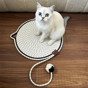猫抓垫猫抓板不掉屑编织麻绳猫窝凉快垫子结实耐磨爪器猫玩具用品
