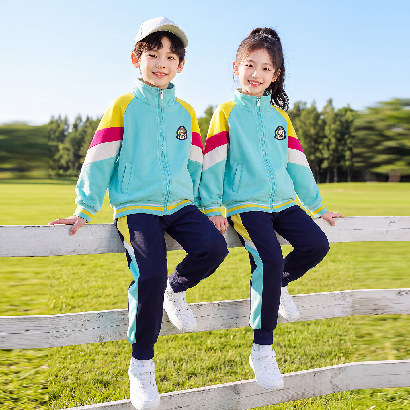 幼儿园园服春秋装三件套小学生校服夏季儿童班服棒球运动服英伦风