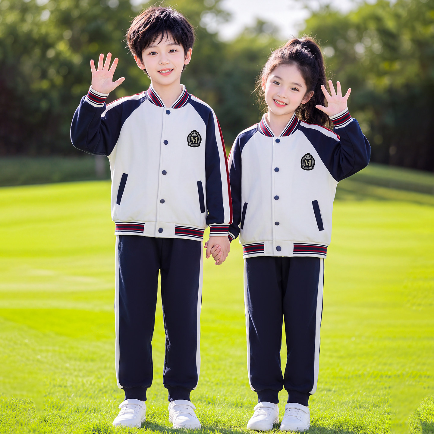 幼儿园园服春秋款校服儿童运动服套装棒球服秋季小学生班服三件套