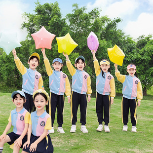 小学生校服棒球服春秋装三件套装运动会一年级班服儿童幼儿园园服