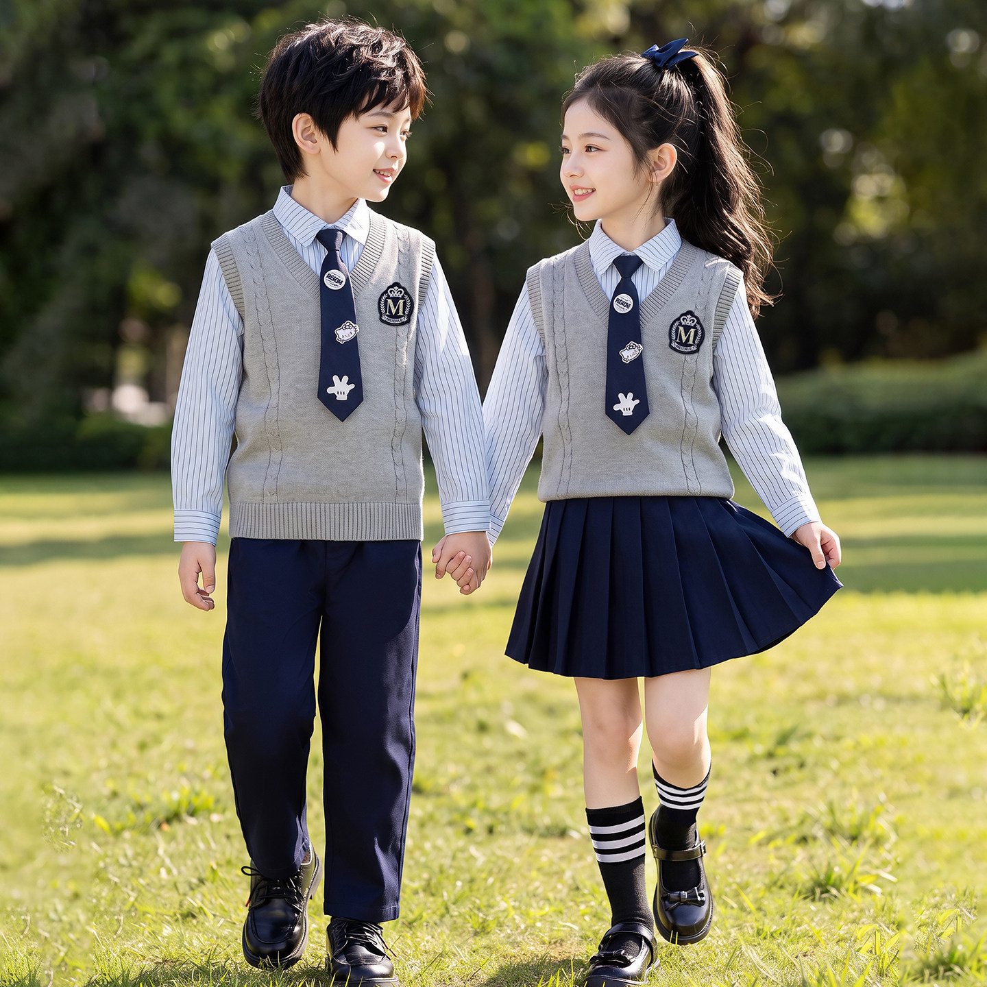 小学生校服毕春秋套装一年级运动会小班三件套儿童班服幼儿园园服
