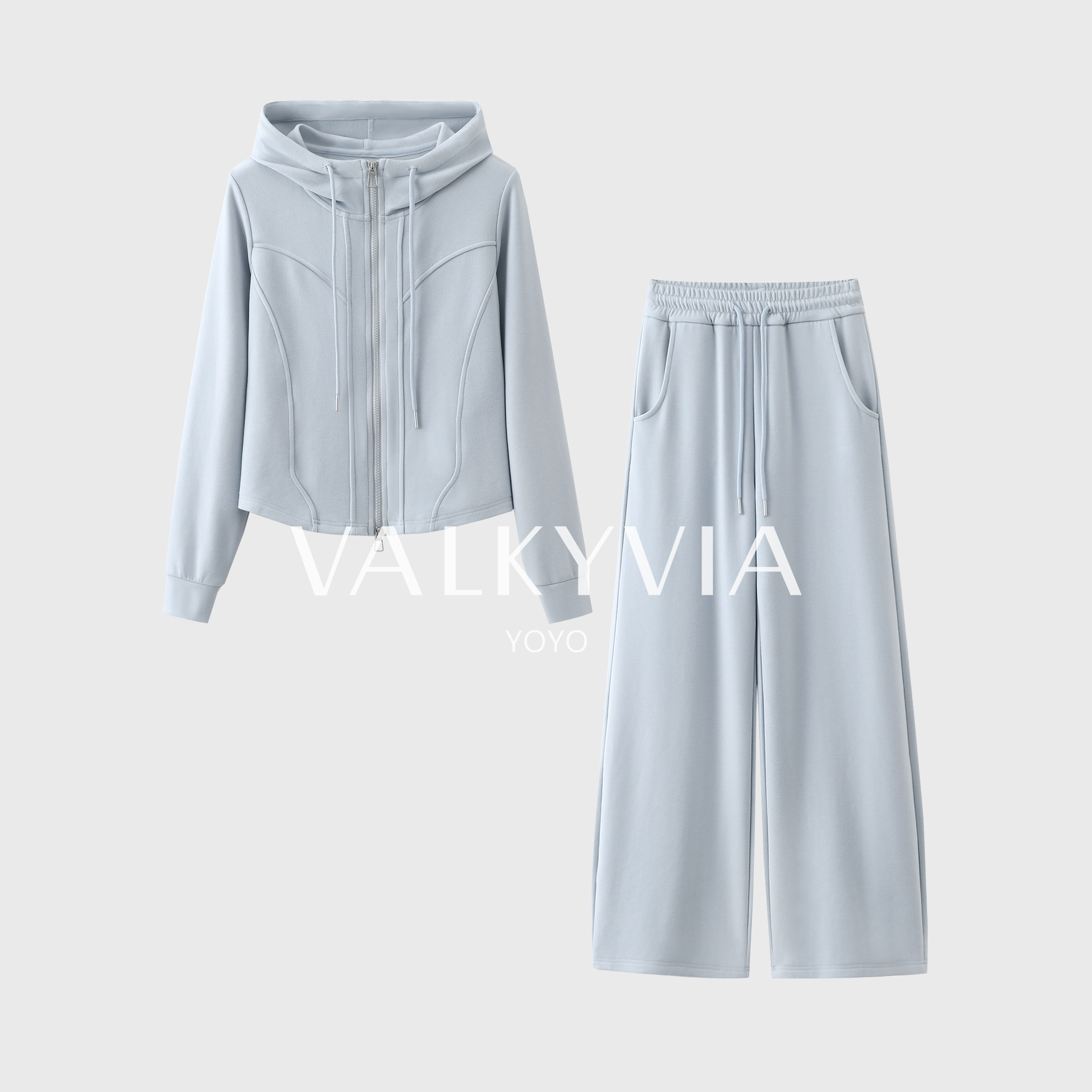 【Valkyvia/悠悠奢品】雕刻腰线运动显瘦遮肉女士套装JY1078A/ZK图片
