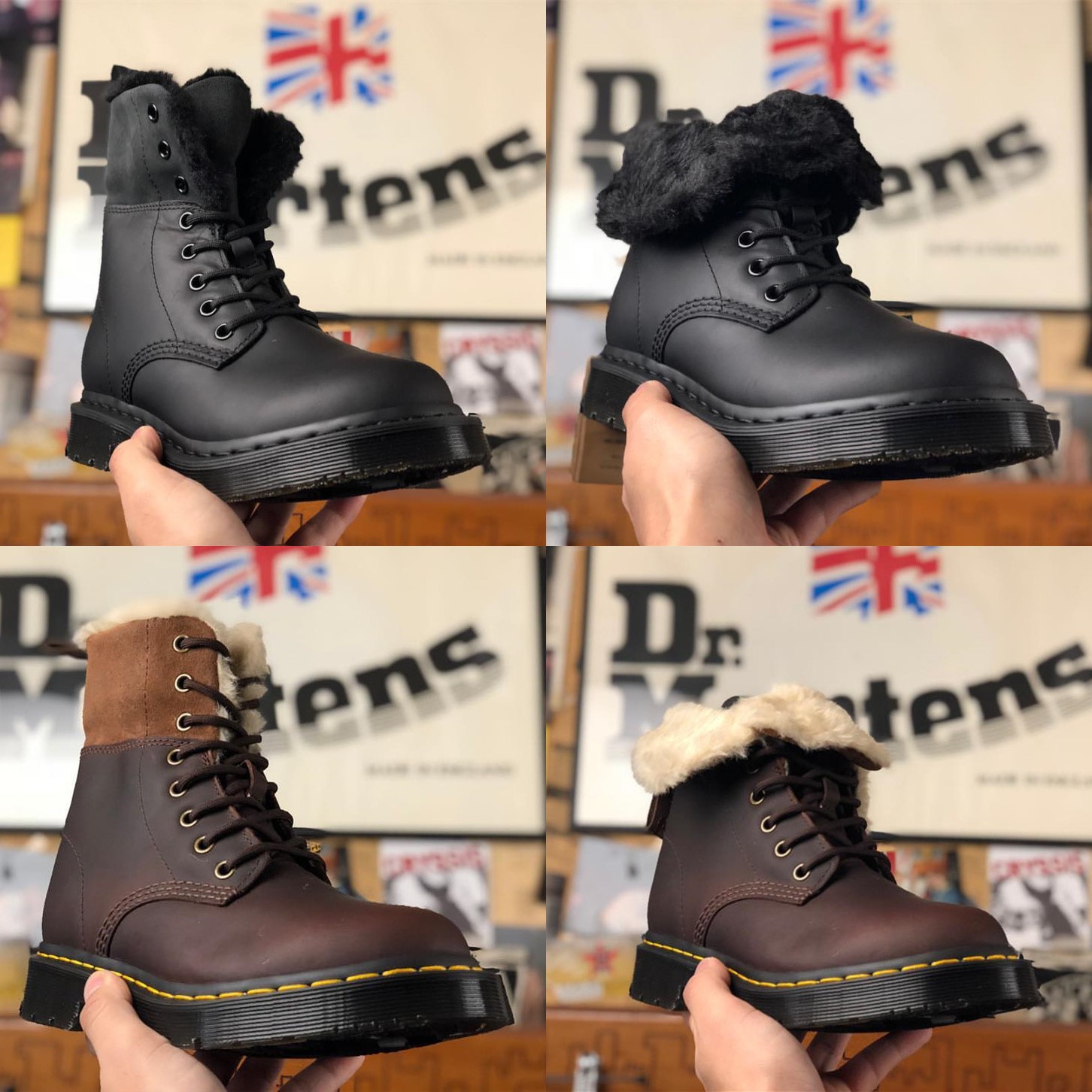 【36 37 38】原盒！1460 Kolbert内毛防水马丁女靴保暖240142