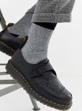 【36 46 48】小众！ramsey中厚底马丁鞋 低帮纹理皮鞋男女鞋 越南