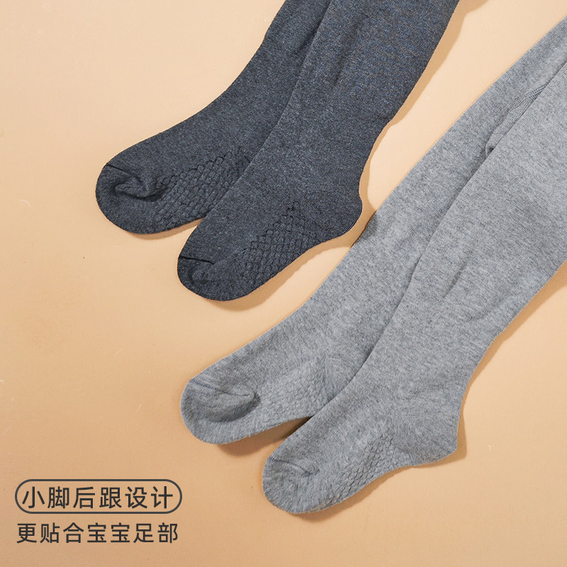 春秋女宝宝连裤袜纯棉中厚儿童打底袜婴儿大屁屁裤白色小童连体袜