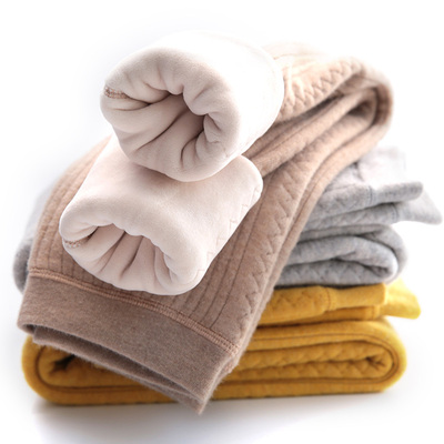 秋冬儿童羊毛裤保暖裤棉裤男童女童毛线裤宝宝内穿加绒加厚打底裤