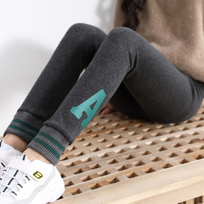 女童打底裤加绒加厚秋装2019新款一体绒秋冬外穿保暖洋气儿童裤子