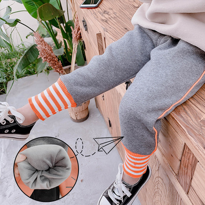 加绒加厚洋气女宝宝保暖休闲裤