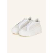 缓震舒适脚感支撑性厚底鞋 代购 Casadei女士运动鞋 白色编织皮革