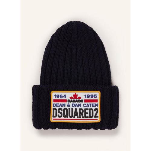 代购Dsquared2男士帽子保暖防风加厚冬季户外针织帽爆款时尚