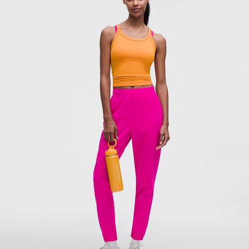 海外代购lululemon/露露乐蒙女士运动长裤弹力透气高腰常规版型