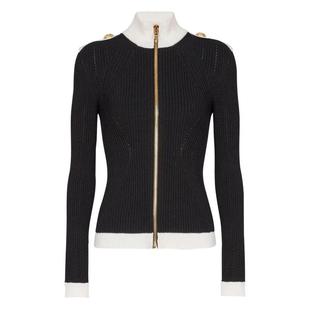 BALMAIN女式 连帽拉链针织开衫 休闲百搭基础款
