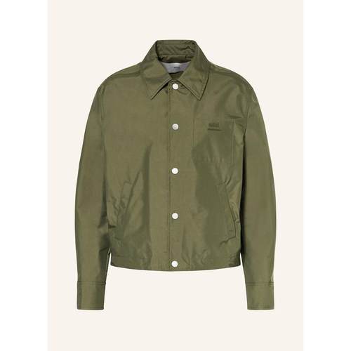 代购AMI PARIS男士夹克防风轻便棉质绿色春秋日常外套爆款休闲