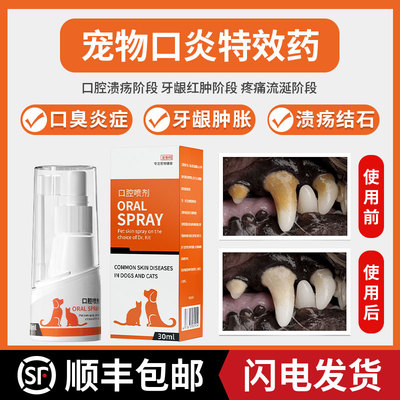 猫口炎特效药猫咪烂嘴流口水牙龈红肿口腔消炎清洁除臭专用喷雾剂