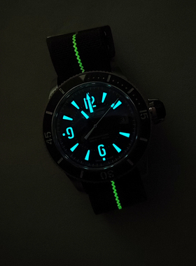 lugran牌夜光降落伞表带对标MN弹力尼龙适配水鬼帝欧康卡斯高品质