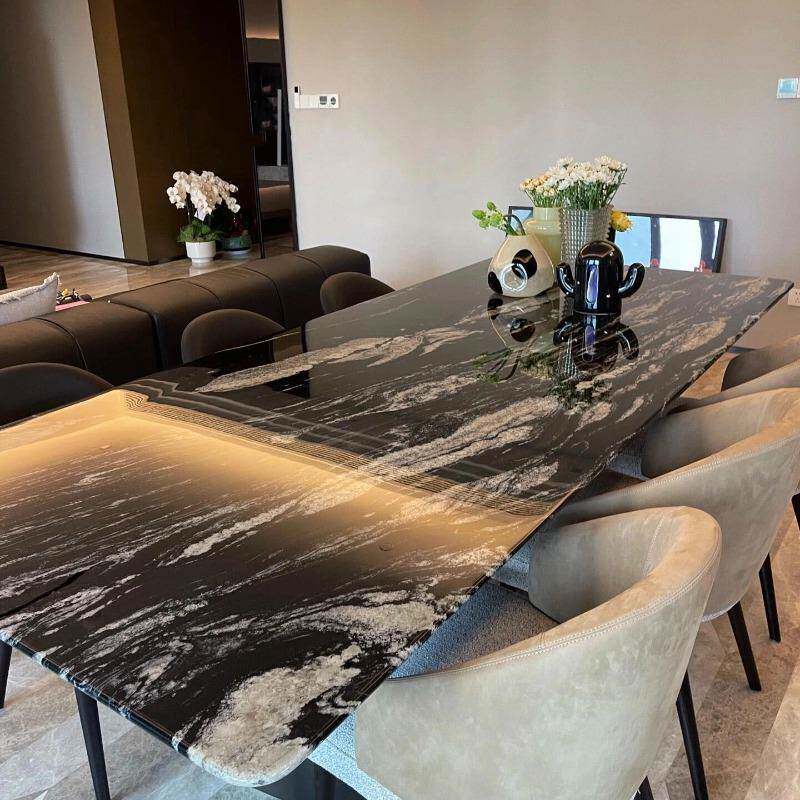 宇宙黑天然大理石板材定制加工工厂客厅精装室内地板砖别墅背景