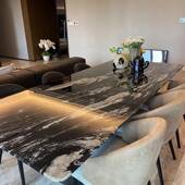 宇宙黑天然大理石板材定制加工工厂客厅精装 室内地板砖别墅背景