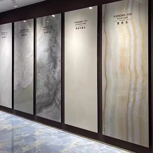 南通上海900x2600x9毫米玉石岩板卫生间墙面整装别墅大堂背景大厅