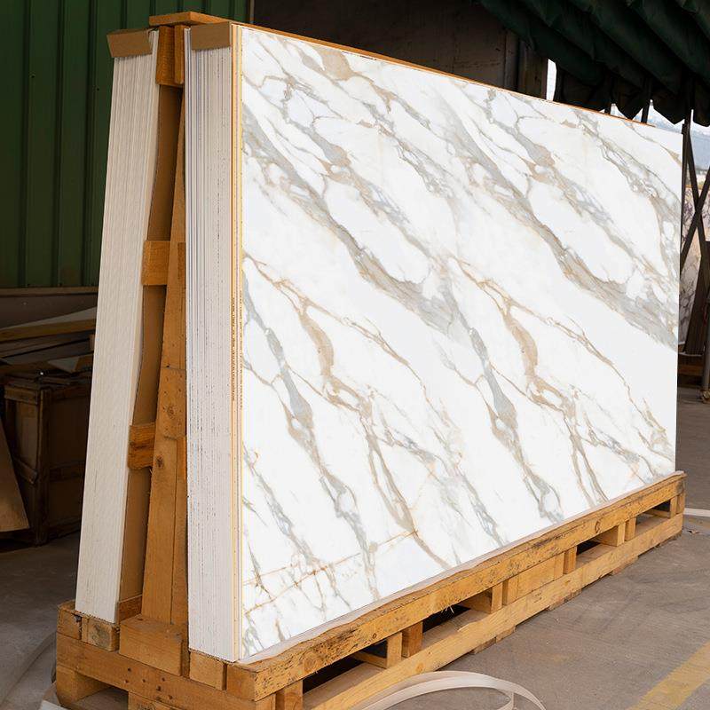 南通上海欧式仿大理石岩板 大板背景墙家装酒店工程 通底鱼肚金