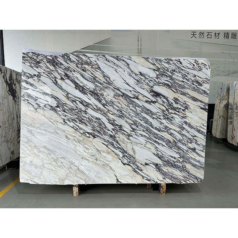 江浙沪天然大理石板材卡拉拉紫石材加工飘窗台面桌过门槛别墅奢石