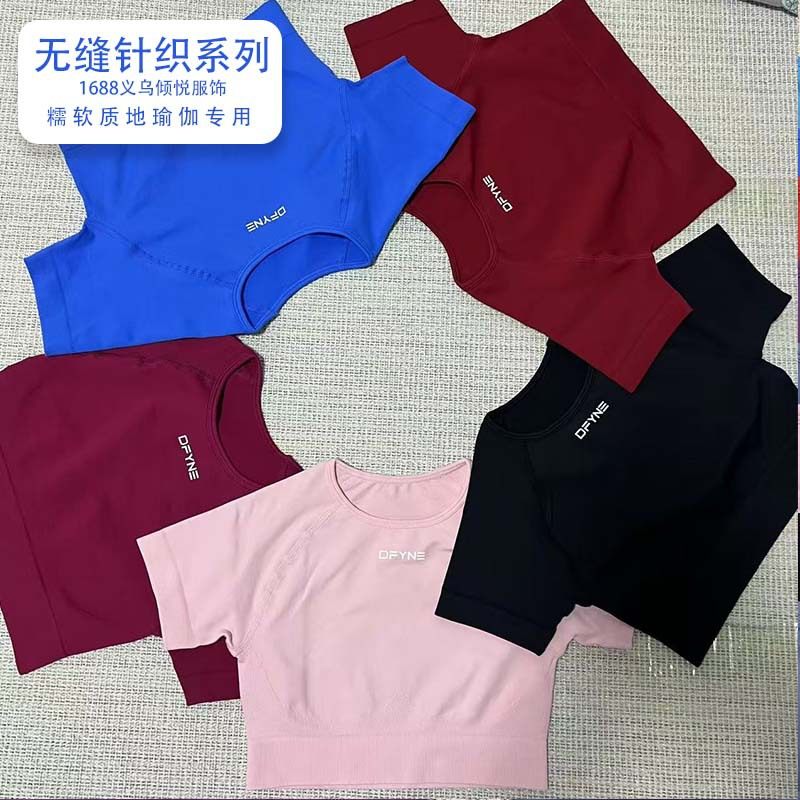 DFYNE热卖短袖上衣五色可选瑜伽健身运动弹力透气百搭女