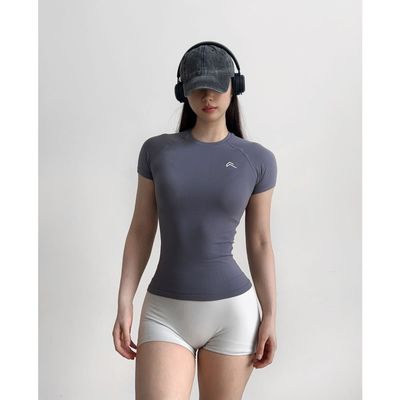 ONERACTIVE软软薄薄健身上衣瑜伽女士无缝一体针织短袖运动1796