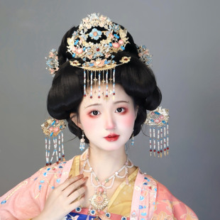 耀如春华 蝶花律 原创宋制明制发冠婚礼神仙服头饰汉服配饰