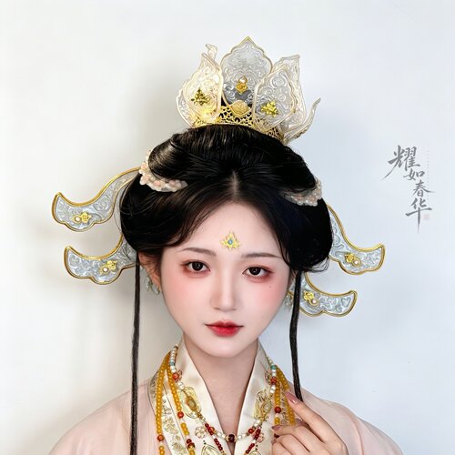 耀如春华 妙玉 原创设计宋制头饰发饰汉服古风古典配饰