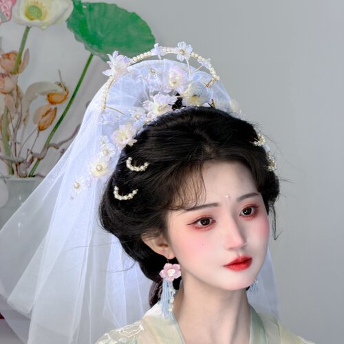 耀如春华  池怜月  原创发饰古风头饰超美山口冠时尚头饰汉服配饰