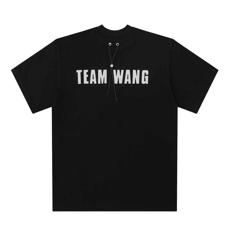 team wang王嘉尔同款重磅反光字母印花圆领短袖t恤男女宽松上衣
