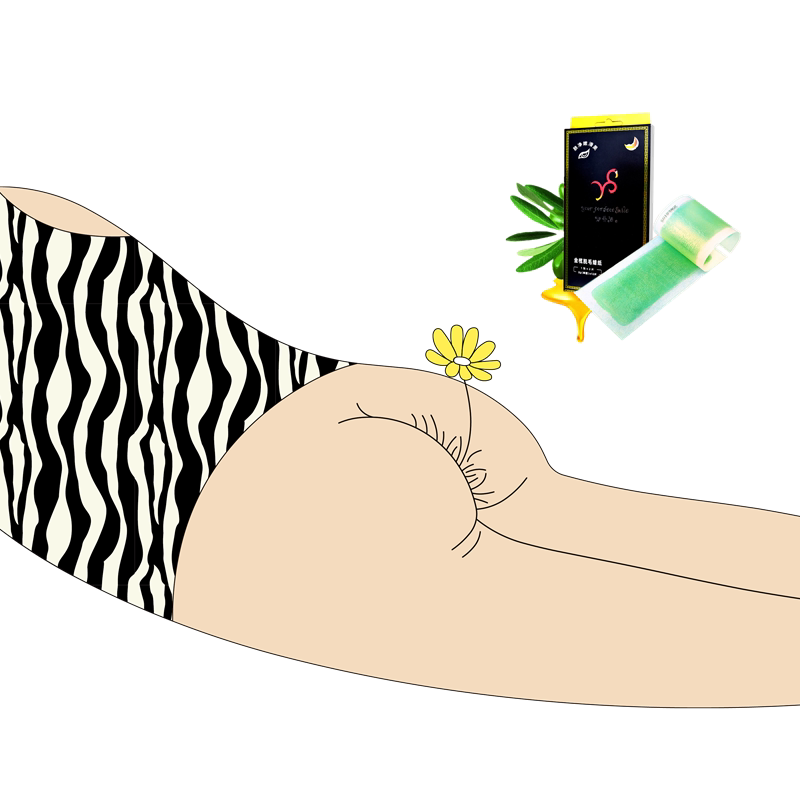 菊花汗毛脱毛蜜蜡纸拔腿毛去肚皮腹部前胸腋下脸部私密处肛毛全身