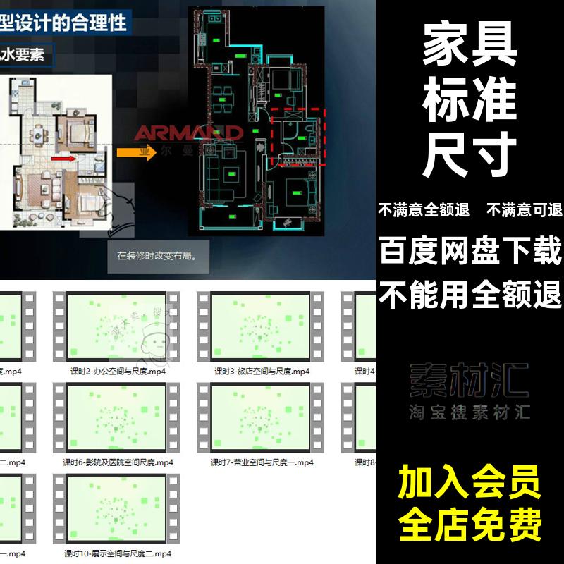 人体工程学尺寸学办公餐厅比例视频室内设计教程家具空间餐厅餐厅