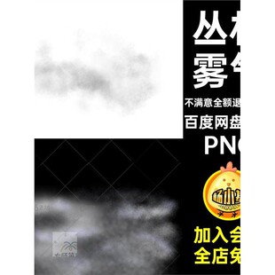 白雾风景PNG效果扣特迷雾25个霾抠免仙境烟雾环境雾气丛林仙