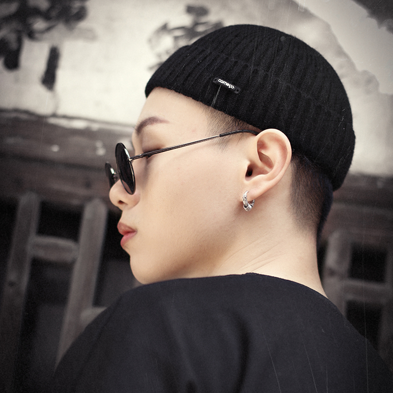 韩国圆顶帽潮针织瓜皮帽街头冷帽