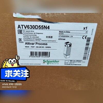 原装施耐德ATV630D55N4变频器55KW75HP3 议价