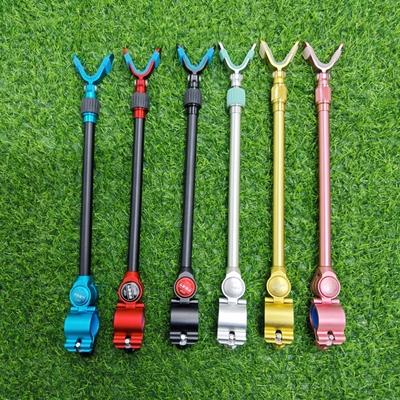 鱼竿后挂支架天线不锈钢全金属底座随意定位伸缩炮台防滑架杆配件