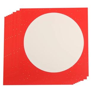 万年红宣纸卡纸书法国画空白半生半熟软卡镜片作品纸红色洒金婚书