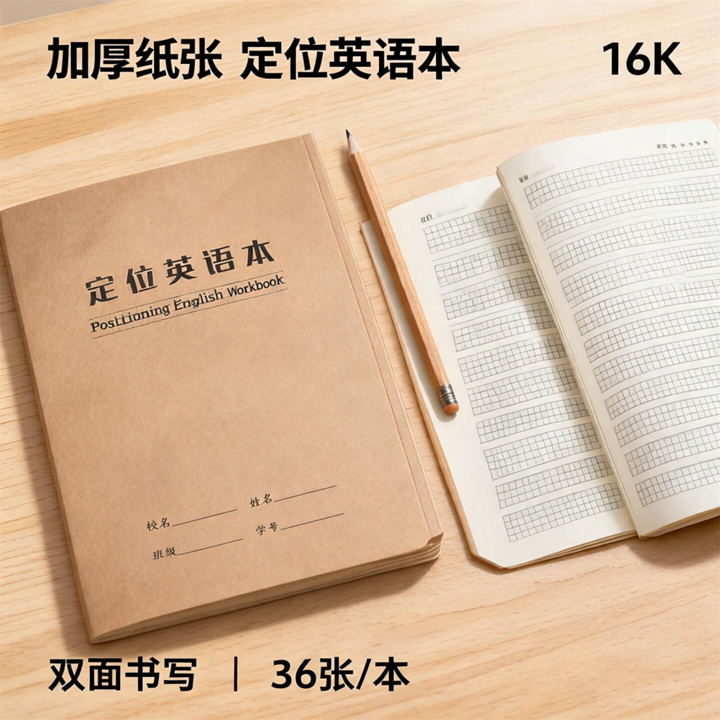 英语定位本中小学生练字16K