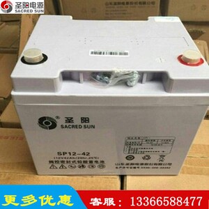 圣阳蓄电池12V42AH SP12-42 UPS/EPS/太阳能铅酸免维护蓄电池