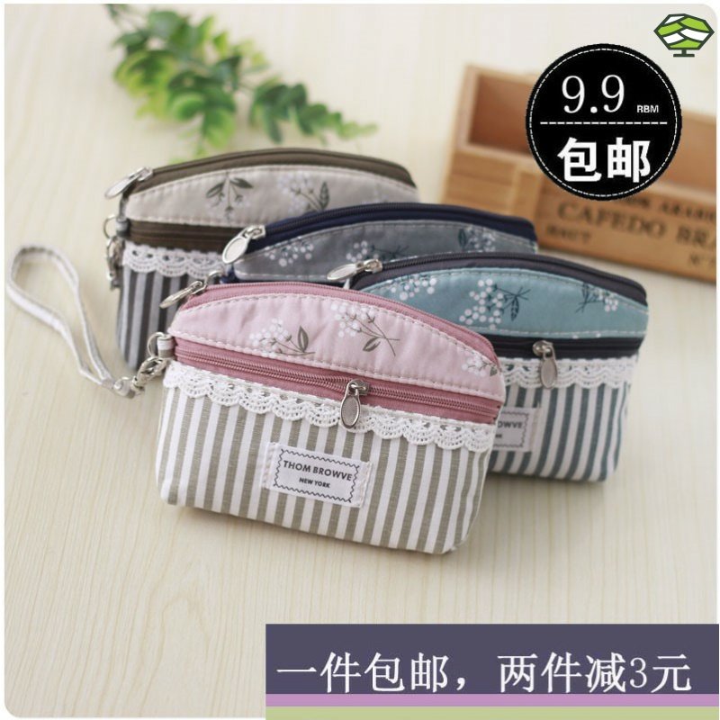 民族风布艺手拿零钱袋女款双层小布包蕾丝包银行卡钥匙收纳包,箱包皮具/热销女包/男包,钱包,淘宝优惠券,粉丝福利购,淘宝优惠卷