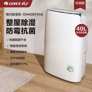 格力除湿机家用抽湿机DH40EFA1A大功率地下室吸湿器干燥防潮干衣