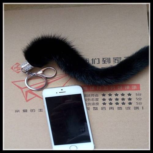 水貂毛尾巴挂件男女汽车钥匙扣毛绒钥匙圈链包挂饰可爱钥匙坠