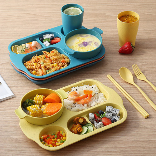 塑料长方形儿童分格餐盘