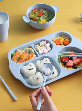 小麦秸秆儿童餐盘分格