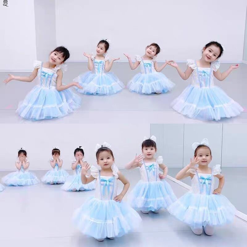 儿童蓬蓬裙演出服我有一个梦想幼儿园表演服女童芭蕾舞蹈公主纱裙