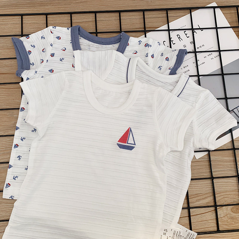 3件男童竹节棉短袖t恤2020年夏季薄款上衣儿童男宝宝半袖纯棉A类,童装/婴儿装/亲子装,T恤,淘宝优惠券,粉丝福利购,淘宝优惠卷