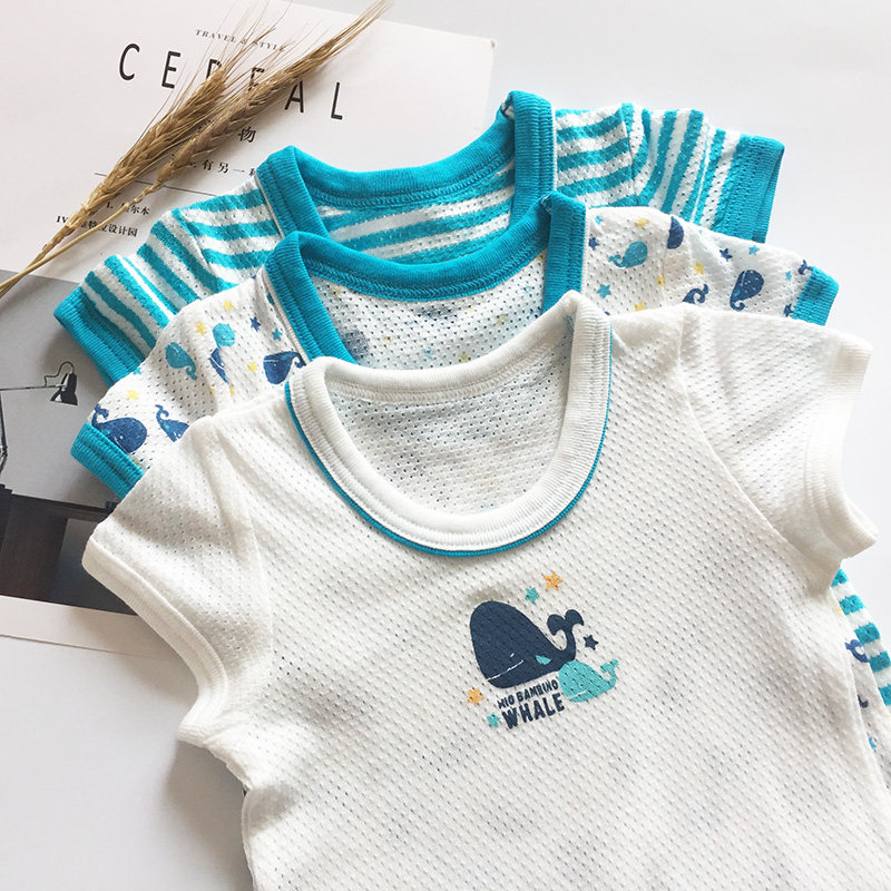 男童网眼透气纯棉短袖夏男宝宝全棉薄款凉快短袖t恤家居服无荧光,童装/婴儿装/亲子装,T恤,淘宝优惠券,粉丝福利购,淘宝优惠卷